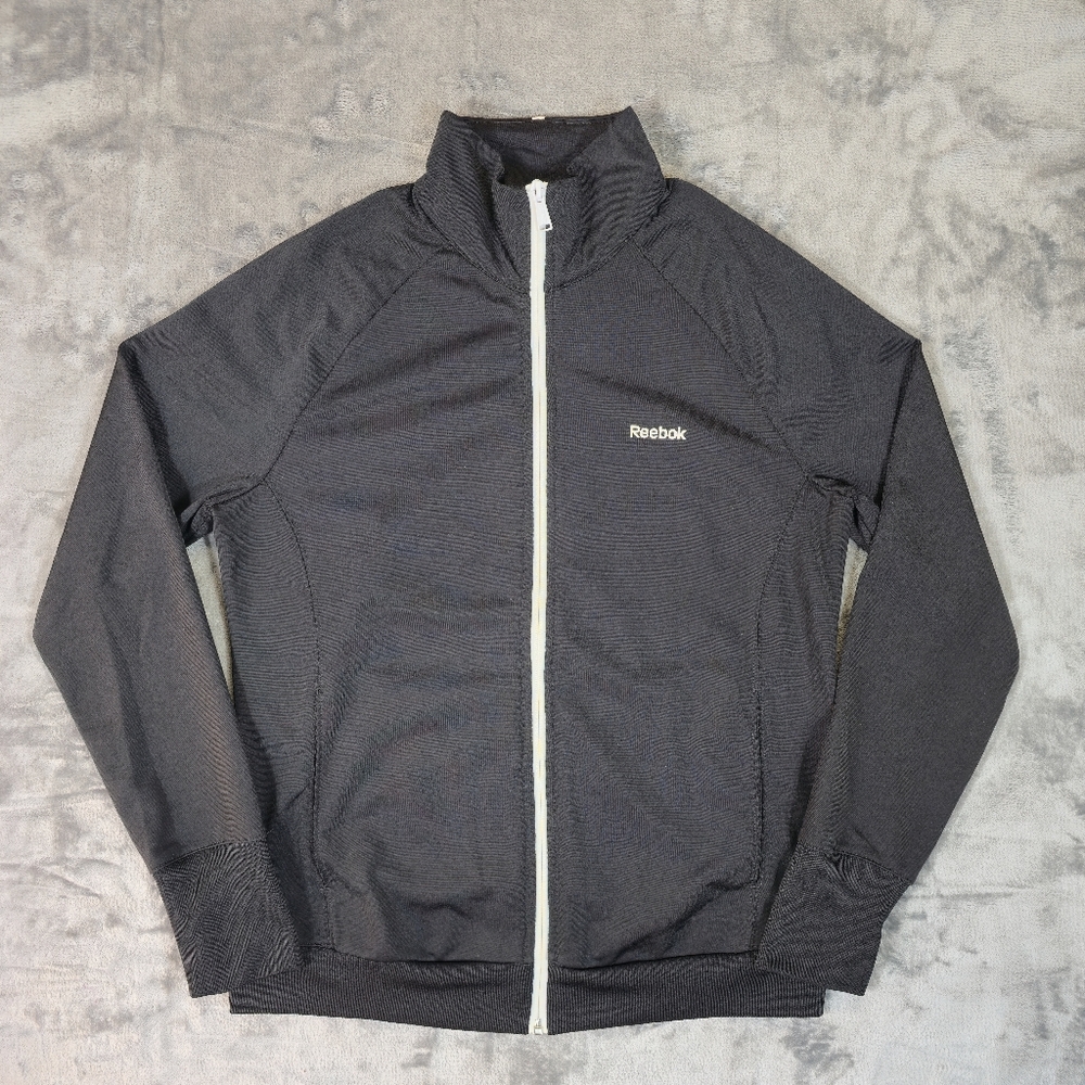 Reebok Full Zip Track Jacket Size Large Black